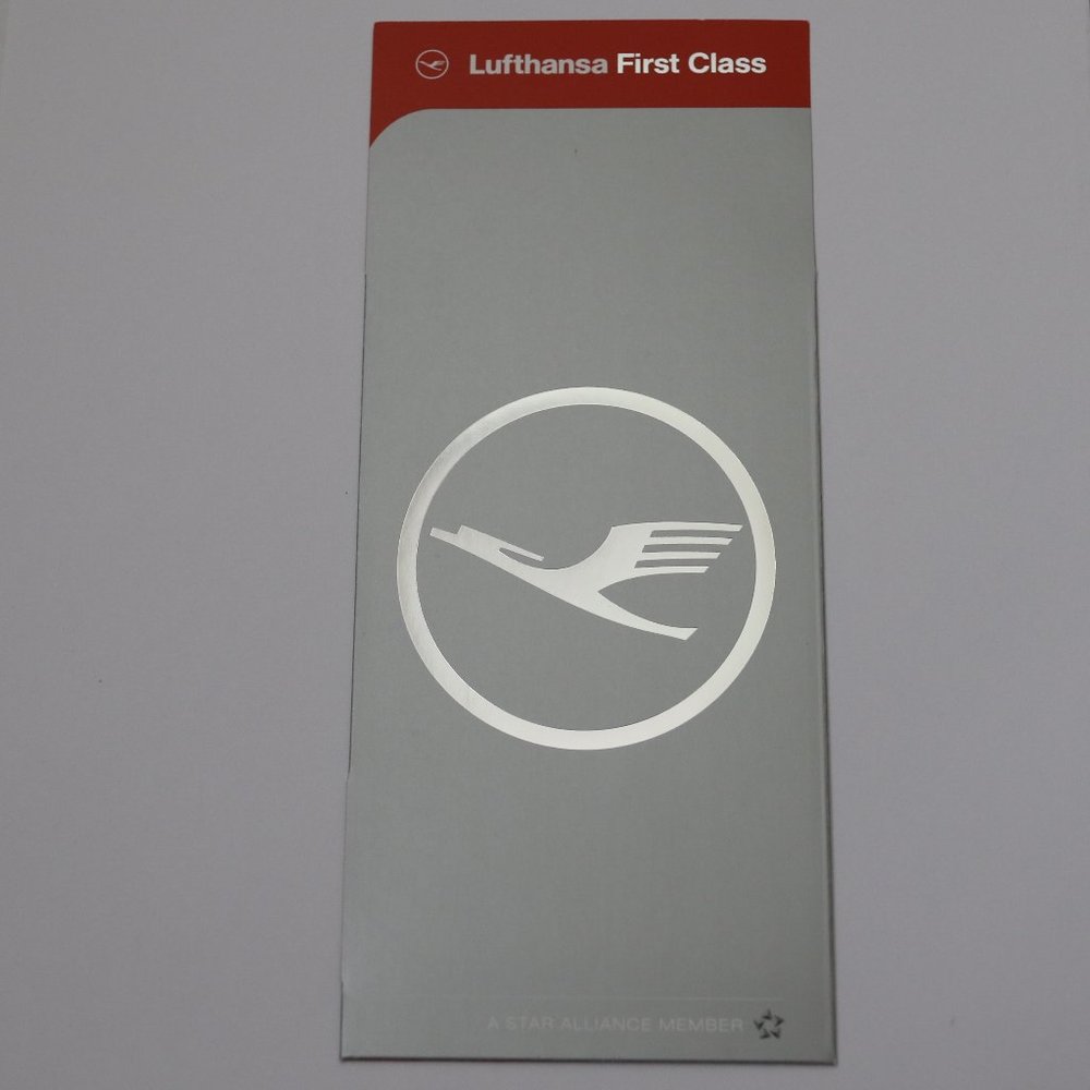 Lufthansa Airlines First Class Paper Ticket Holder Cover Sleeve Jacket LH Case